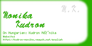 monika kudron business card